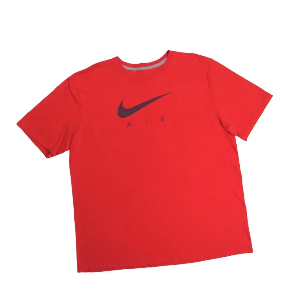 Nike Men's Red Graphic T-Shirt Crewneck Graphic Tee XL Streetwear Athletic Bloke